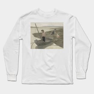 The Poor Fisherman by Pierre Puvis de Chavannes Long Sleeve T-Shirt